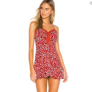 Revolve Superdown Briana Mini Dress in Red Leopard